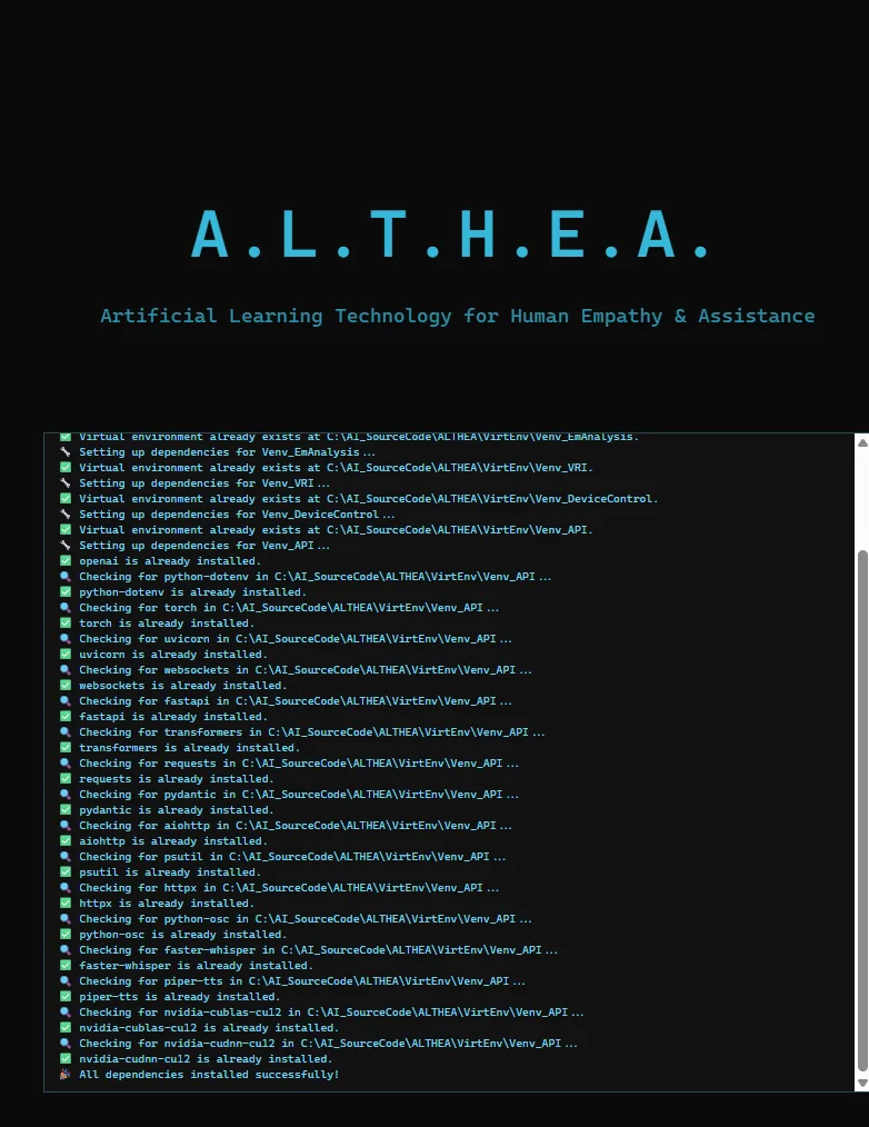 ALTHEA startup environment